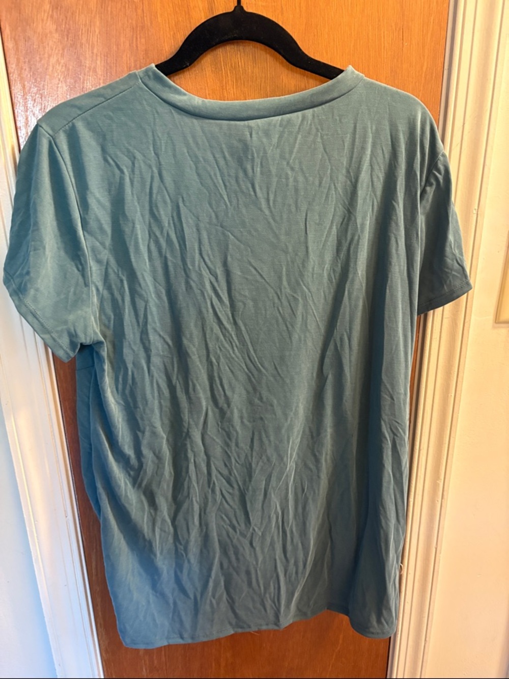 Green Envelope Teal Knot-Front Short Sleeve Tee - Picture 3 of 4
